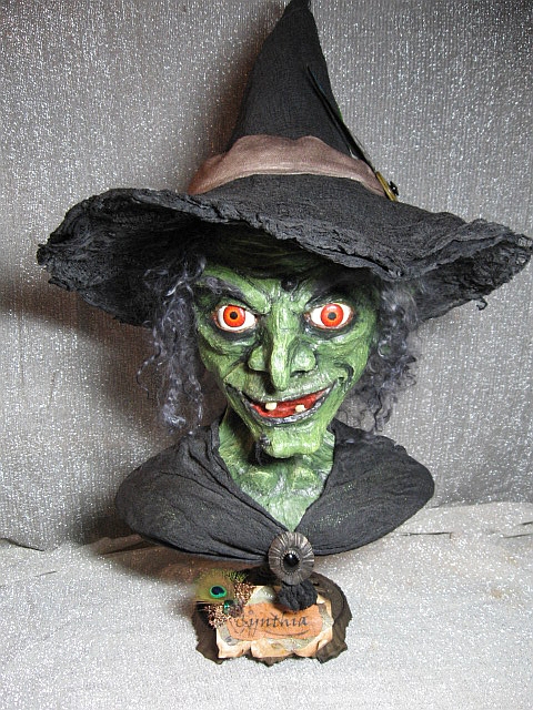 hand sculpted life size witch